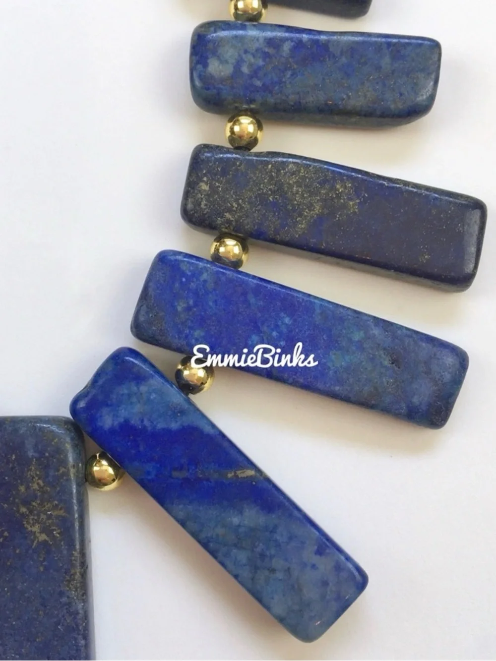 New Genuine Lapis Lazuli & Sodalite Gemstone Statement Collar Choker Necklace